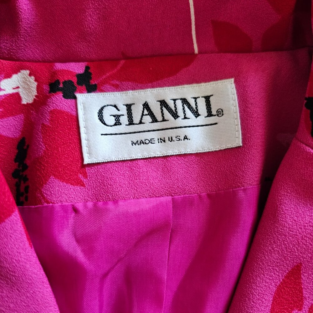 y2k Barbiecore McBling Office Siren Coquette Girly Pink Cherry Blossom Blouse - Picture 6 of 7